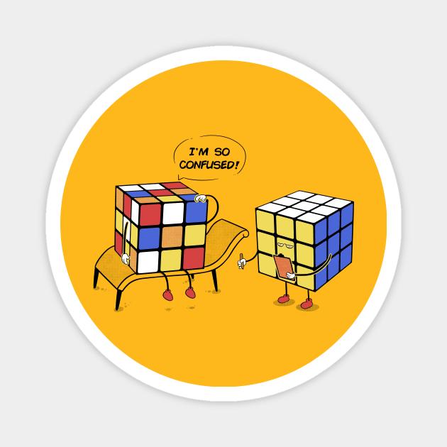 Confused Magic Cube Magnet by UmbertoVicente